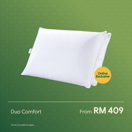 Dunlopillo Duo Comfort Natural Latex Microfibre Filling Pillow 